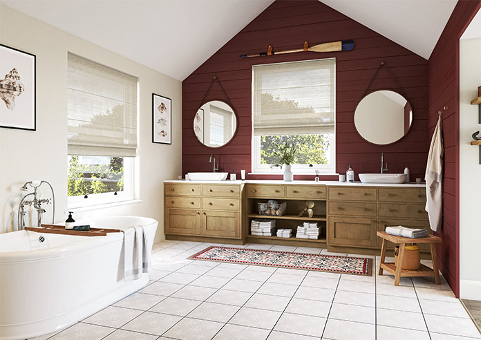 Sahara Voile, Metallic Sand - Roman Blind - Image 6